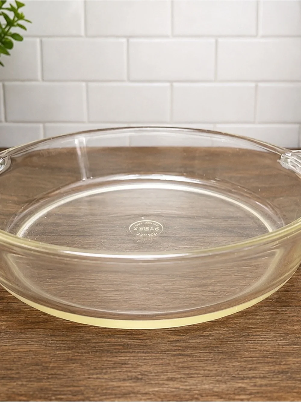 Vintage PYREX 023 Clear Glass 1.5 Qt Round Casserole Baking Dish USA Small Chip